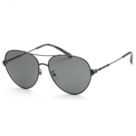 Tory Burch ELEANOR METAL PILOT SUNGLASSES Black Stylish Black Aviator 58-15-140 main image 14
